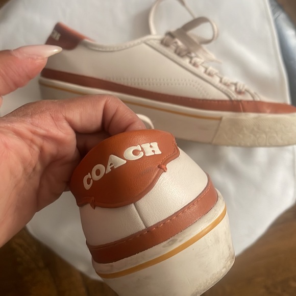 Coach platform sneakers. 6.5 runs big (may fit size 7). Preloved- wormed once. - Picture 4 of 5